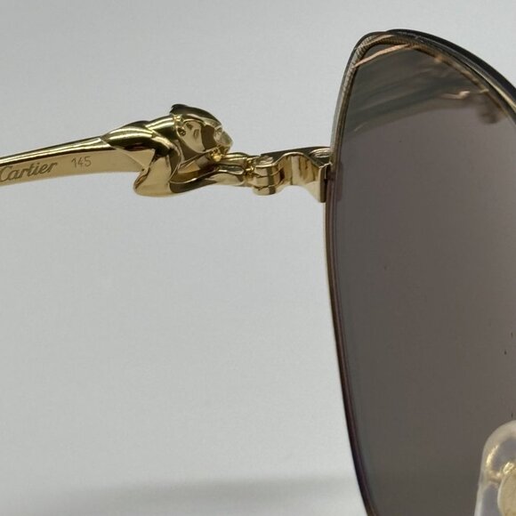 NEW CARTIER CT0267S 004 CARTIER GOLD/PINK TITANIUM WOMEN CARTIER SUNGLASSES - Picture 13 of 15